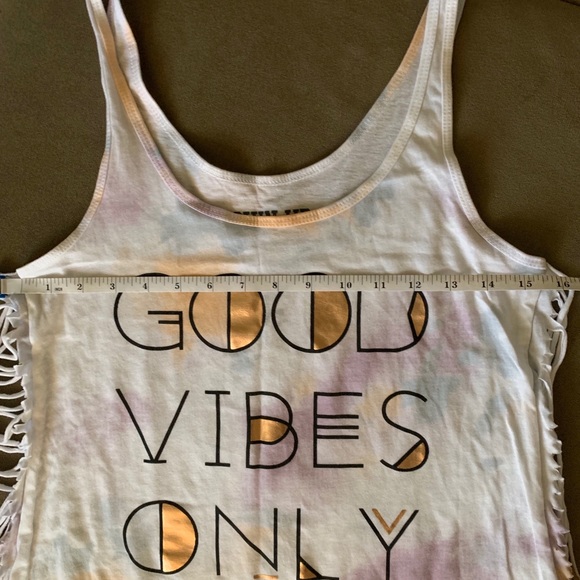 NWOT Tie Dye Top with Fringe - Picture 2 of 7